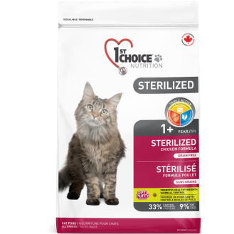 1st Choice Sterilized Adult 1+ Сухой корм с курицей для стерилизованных кошек и кастрированных котов