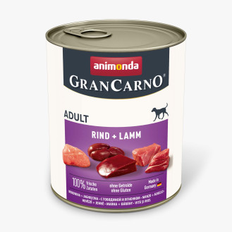 Animonda Gran Carno Adult Beef & Lamb Безглютеновая консерва для собак с Говядиной и Ягненком