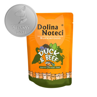 Dolina Noteci Superfood Cat Duck & Beef Беззерновий вологий корм для котів з Качкою та Яловичиною