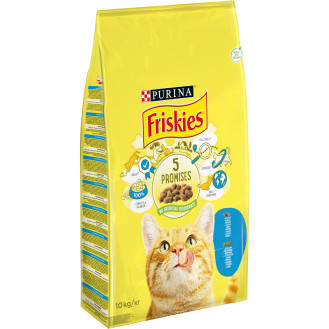 Friskies Adult Cat Salmon & Vegetables Сухий корм для дорослих котів з лососем та овочами