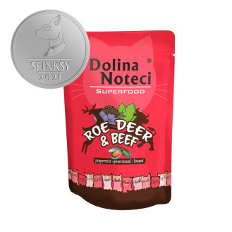 Dolina Noteci Superfood Cat Roe Deer & Beef Беззерновой влажный корм для котов с Косулей и Говядиной