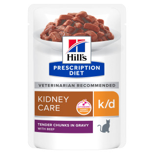 Hill's Prescription Diet k/d Kidney Care Beef Вологий лікувальний корм з яловичиною для котів із захворюваннями нирок