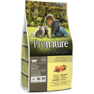 Pronature Holistic Kitten Growth Сухий корм з куркою та бататом для кошенят віком від 2 до 12 місяців