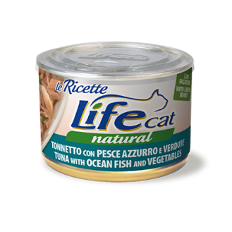 Life Cat Natural Tuna, Ocean Fish & Vegetables Консерва для кішок Тунець з Океанічною Рибою та Овочами