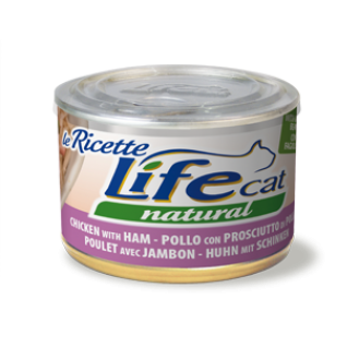 Life Cat Natural Chicken & Ham-Pollo Консерва для кішок Курка з Шинкою та Стручковою квасолею