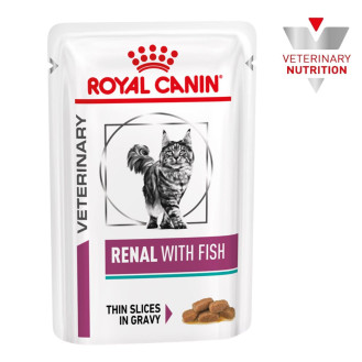 Royal Canin Veterinary Renal With Fish Влажный лечебный корм с рыбой для взрослых кошек с заболеваниями почек