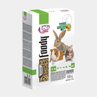 LoLo Pets Foody Rodents & Rabbit Granulated Повнораційний корм для кроликів та гризунів зі злаками