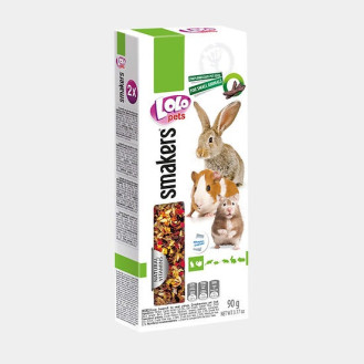 LoLo Pets Smakers Rodents & Rabbit Carob Ласощі для гризунів та кроликів з плодами ріжкового дерева