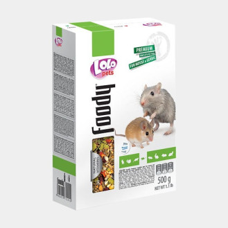 LoLo Pets Foody Mouse & Gerbil Повнораційний корм для мишей та піщанок з натуральними вітамінами