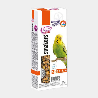 LoLo Pets Smakers Budgie Molt Лакомства для волнистого попугайчика в период линьки Витаминизированные палочки