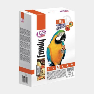 LoLo Pets Foody Big Parrots Fruit & Vegetable Повнораційний корм для великих папуг з фруктами та овочами