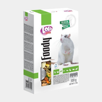 LoLo Pets Foody Rat Полнорационный корм для декоративных крыс с натуральными витаминами