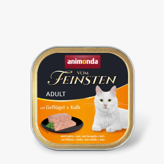 Animonda Vom Feinsten Adult Poultry & Veal Беззерновая консерва для котов Паштет с Мясом Домашней Птицы и Телятиной