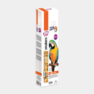 LoLo Pets Smakers Parrot Mega Nuts & Coconut Лакомства для больших попугаев Витаминизированные палочки с орехами и кокосом