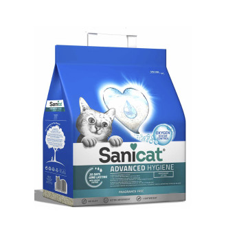 Sanicat Ultra Advanced Hygiene Ультравпитывающий гипоаллергенный минеральный наполнитель для котов без пыли и запаха