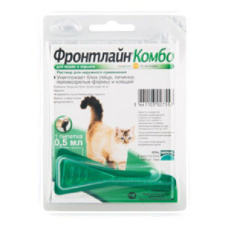 Boehringer Ingelheim Frontline Combo Cats & Ferrets Монопіпетка від бліх, кліщів та волосоїдів для котів та тхорів Фронтлайн Комбо