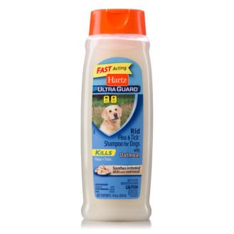 Hartz Ultra Guard Dog Shampoo Oatmeal Шампунь для собак від бліх та кліщів з вівсяним молочком