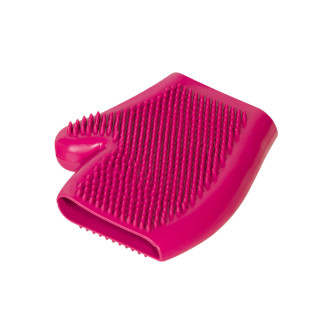 Nobby Glove Double-Sided Rubber Двухсторонняя массажная рукавичка для ухода и чистки шерсти собак и котов (Pink)