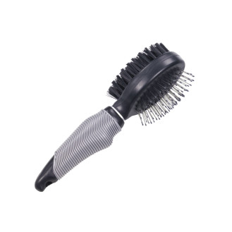 Nobby Starline Double-Sided Brush Эргономичная двухсторонняя щётка для массажа и ухода за шерстью собак и котов (21 х 6 см)