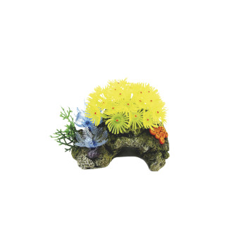 Nobby Aqua Ornaments Coral Reef Декор для аквариума Коралл с жёлтыми актиниями