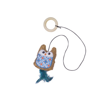 Nobby Cork Catnip Игрушка для котов Пробковая Сова с кошачьей мятой (LBlue)