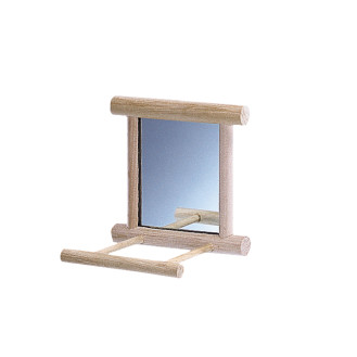 Nobby Parrot Toy Mirror Деревянная игрушка для попугаев Зеркало с жердочкой