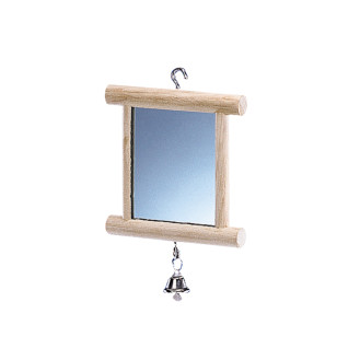 Nobby Parrot Toy Mirror Деревянная игрушка для попугаев Зеркало с колокольчиком