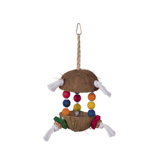 Nobby Big Parrot Toy Interactive Натуральная игрушка для больших попугаев Кокосовый орех с брусочками