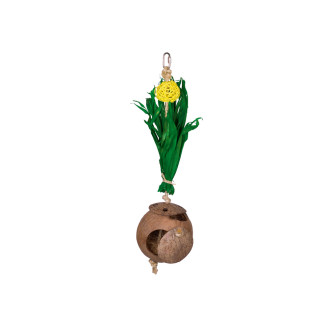 Nobby Big Parrot Toy Climbing Натуральная игрушка для больших попугаев Кокосовый домик с кукурузными листьями