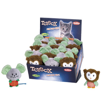 Nobby Plush Catnip М'яка іграшка для котів ТоyBox Плюшеві Мишка та Сова з котячою м'ятою