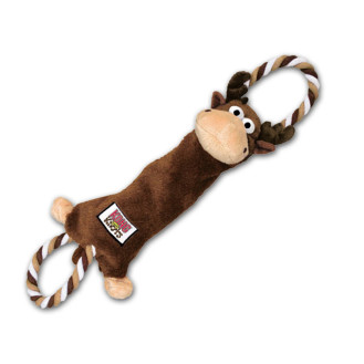 KONG Knots Moose Игрушка для собак Лось с пищалкой для перетягивания