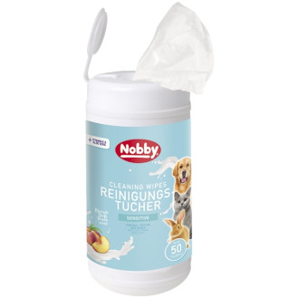 Nobby Cleaning Wipes Вологі серветки для собак, котів та гризунів з ароматом персика