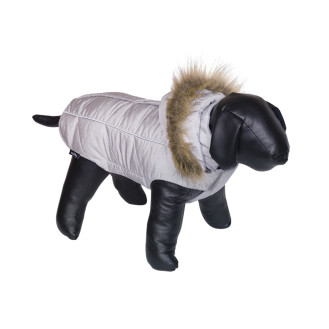 Nobby Arсtic Зимняя ветрозащитная куртка для собак со съемным утепленным капюшоном (Grey XS26)