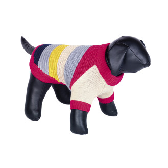 Nobby Hajo Вязаный теплый свитер с длинными рукавами для собак Пэчворк (Red XS20)