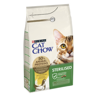 Purina Cat Chow Sterilised Rich in Chicken Сухой корм с курицей для стерилизованных кошек и кастрированных котов