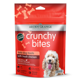 Arden Grange Crunchy Bites Fresh Chicken Ласощі для підтримки імунітету собак Кісточки з м'ясом курчати