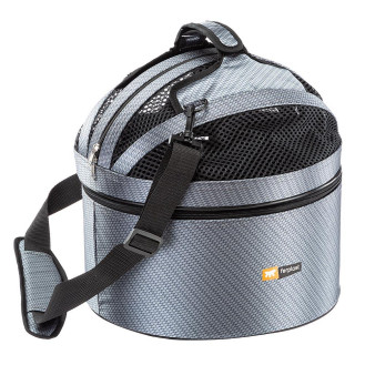 Ferplast Cocotte 2 in 1 Круглая сумка-переноска Трансформер для мелких собак и котов весом до 8 кг (Grey)