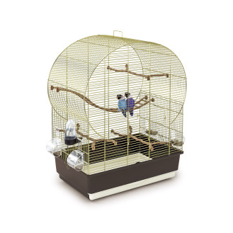 Imac Andorra Большая клетка для ожереловых попугаев с кормушками и поилкой (Brown)