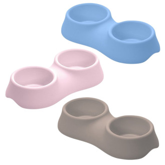 Imac Dea Double Двойная пластиковая антискользящая миска для собак и котов