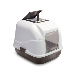 Imac Easy Cat Закрытый туалет-домик с угольным фильтром и лопаткой в комплекте для котов (Brown)