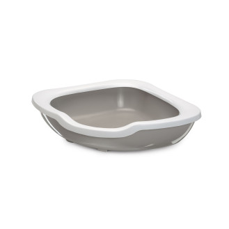 Imac Fred Угловой туалет с высокими бортиками и ободком для котов (Cappuccino)