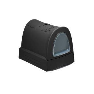 Imac Zuma Закрытый туалет-домик с угольным фильтром и лопаткой для котов (Black)
