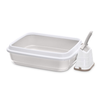 Imac Duo Туалет с высокими бортиками, ободком и лопаткой для котов (Cappuccino)