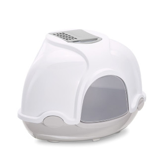 Imac Ginger Угловой закрытый туалет с угольным фильтром и лопаткой в комплекте для котов (Capuccino)