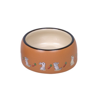 Nobby Funny Rabbit Керамическая миска с закругленными бортиками для кроликов Зайчата (250 мл)