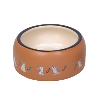 Nobby Funny Rabbit Керамическая миска с закругленными бортиками для кроликов Зайчата (500 мл)