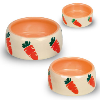 Nobby Carrot Керамічна миска із закругленими бортиками для гризунів Морква 