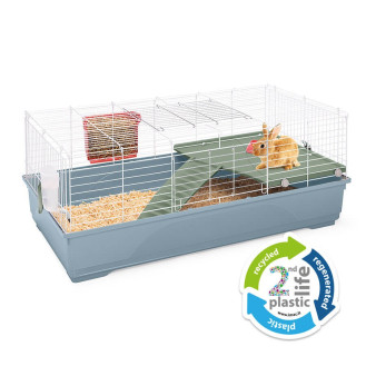 Imac Ronny 120 2nd Life Plastic Велика двоповерхова клітина для кроликів із вторинного пластику з годівницею та напувалкою
