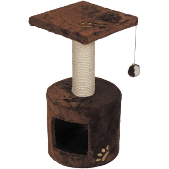 Nobby Boogie Когтеточка с домиком, полочкой и игрушкой для кошек (Brown)