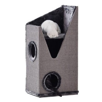 Nobby Zigo Когтеточка-домик с двумя лежаками для кошек (DGrey L)